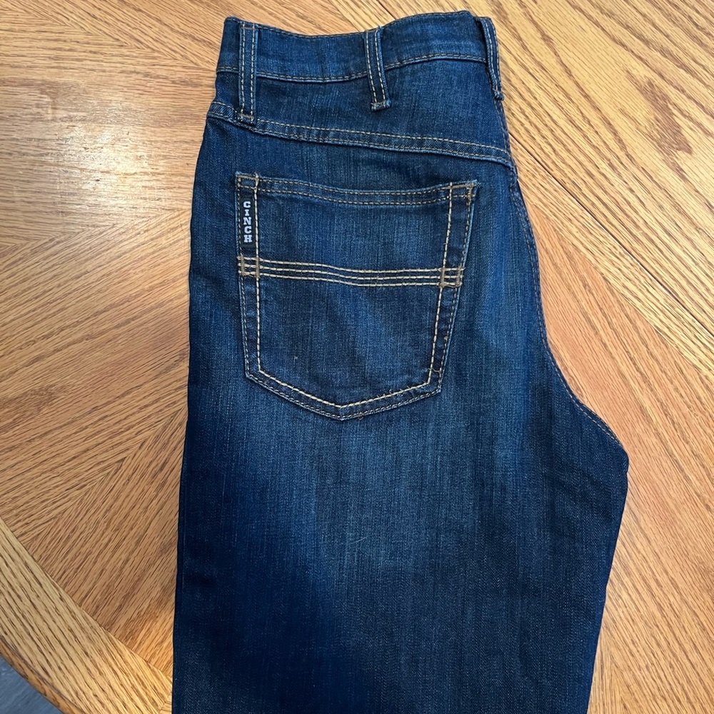 Cinch Black Label Dark Blue Relaxed Straight Leg Men's Jeans